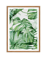 Monstera in Watercolour I Art Print-PRINT-Olive et Oriel-Olive et Oriel-50x70 cm | 19.6" x 27.5"-Walnut-With White Border-Buy-Australian-Art-Prints-Online-with-Olive-et-Oriel-Your-Artwork-Specialists-Austrailia-Decorate-With-Coastal-Photo-Wall-Art-Prints-From-Our-Beach-House-Artwork-Collection-Fine-Poster-and-Framed-Artwork