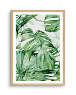 Monstera in Watercolour I Art Print-PRINT-Olive et Oriel-Olive et Oriel-A4 | 8.3" x 11.7" | 21 x 29.7cm-Oak-With White Border-Buy-Australian-Art-Prints-Online-with-Olive-et-Oriel-Your-Artwork-Specialists-Austrailia-Decorate-With-Coastal-Photo-Wall-Art-Prints-From-Our-Beach-House-Artwork-Collection-Fine-Poster-and-Framed-Artwork