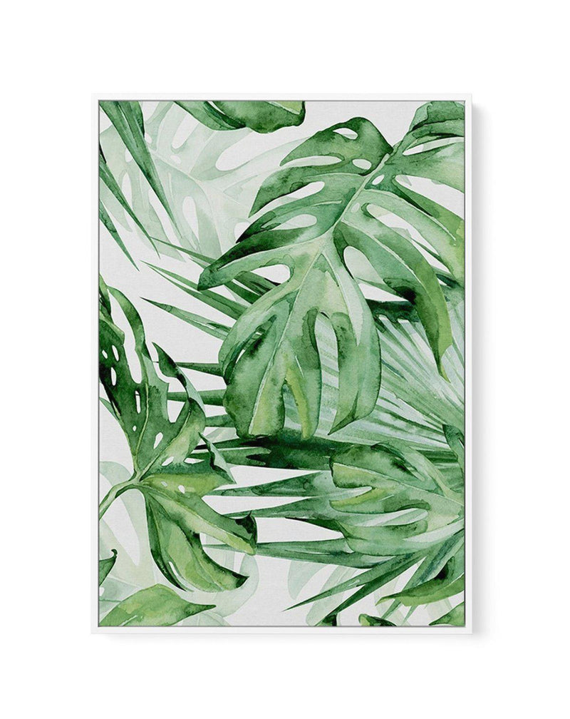 Monstera in Watercolour II | Framed Canvas-CANVAS-You can shop wall art online with Olive et Oriel for everything from abstract art to fun kids wall art. Our beautiful modern art prints and canvas art are available from large canvas prints to wall art paintings and our proudly Australian artwork collection offers only the highest quality framed large wall art and canvas art Australia - You can buy fashion photography prints or Hampton print posters and paintings on canvas from Olive et Oriel and