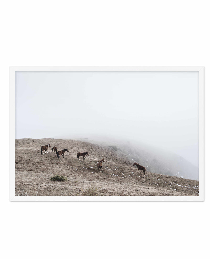 Mountain Horses | LS Art Print-PRINT-Olive et Oriel-Olive et Oriel-A5 | 5.8" x 8.3" | 14.8 x 21cm-White-With White Border-Buy-Australian-Art-Prints-Online-with-Olive-et-Oriel-Your-Artwork-Specialists-Austrailia-Decorate-With-Coastal-Photo-Wall-Art-Prints-From-Our-Beach-House-Artwork-Collection-Fine-Poster-and-Framed-Artwork