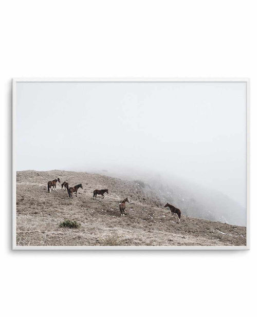 Mountain Horses | LS Art Print-PRINT-Olive et Oriel-Olive et Oriel-A5 | 5.8" x 8.3" | 14.8 x 21cm-Unframed Art Print-With White Border-Buy-Australian-Art-Prints-Online-with-Olive-et-Oriel-Your-Artwork-Specialists-Austrailia-Decorate-With-Coastal-Photo-Wall-Art-Prints-From-Our-Beach-House-Artwork-Collection-Fine-Poster-and-Framed-Artwork