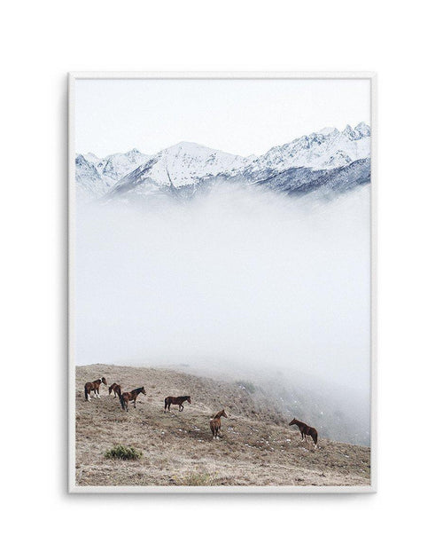 Mountain Horses | PT Art Print-PRINT-Olive et Oriel-Olive et Oriel-A5 | 5.8" x 8.3" | 14.8 x 21cm-Unframed Art Print-With White Border-Buy-Australian-Art-Prints-Online-with-Olive-et-Oriel-Your-Artwork-Specialists-Austrailia-Decorate-With-Coastal-Photo-Wall-Art-Prints-From-Our-Beach-House-Artwork-Collection-Fine-Poster-and-Framed-Artwork