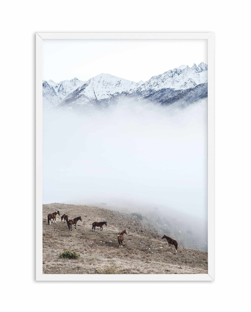 Mountain Horses | PT Art Print-PRINT-Olive et Oriel-Olive et Oriel-A5 | 5.8" x 8.3" | 14.8 x 21cm-White-With White Border-Buy-Australian-Art-Prints-Online-with-Olive-et-Oriel-Your-Artwork-Specialists-Austrailia-Decorate-With-Coastal-Photo-Wall-Art-Prints-From-Our-Beach-House-Artwork-Collection-Fine-Poster-and-Framed-Artwork