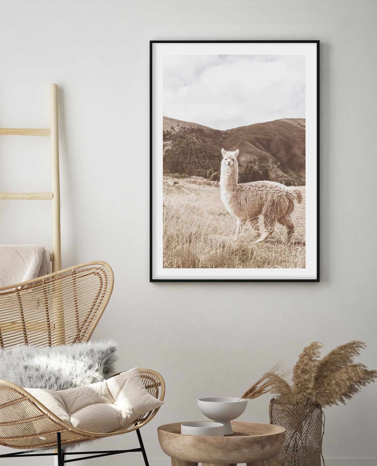 Mountain Llama Art Print-PRINT-Olive et Oriel-Olive et Oriel-Buy-Australian-Art-Prints-Online-with-Olive-et-Oriel-Your-Artwork-Specialists-Austrailia-Decorate-With-Coastal-Photo-Wall-Art-Prints-From-Our-Beach-House-Artwork-Collection-Fine-Poster-and-Framed-Artwork