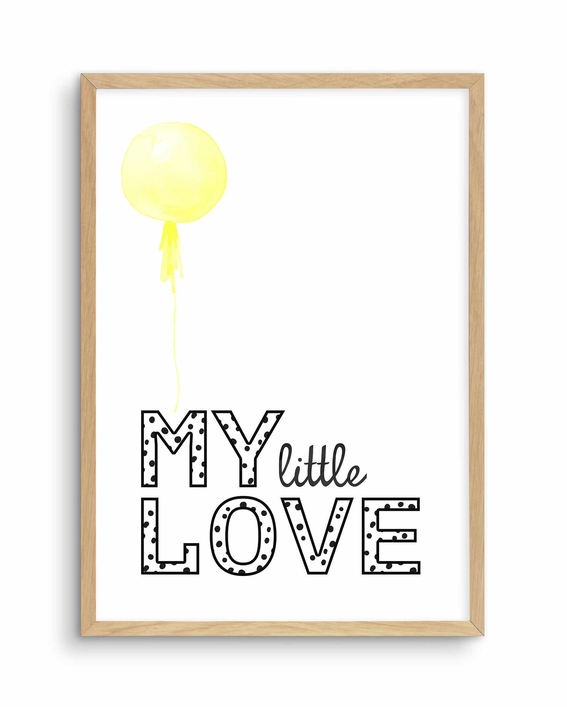 My Little Love | 4 Colour Options Art Print-PRINT-Olive et Oriel-Olive et Oriel-A5 | 5.8" x 8.3" | 14.8 x 21cm-Oak-With White Border-Buy-Australian-Art-Prints-Online-with-Olive-et-Oriel-Your-Artwork-Specialists-Austrailia-Decorate-With-Coastal-Photo-Wall-Art-Prints-From-Our-Beach-House-Artwork-Collection-Fine-Poster-and-Framed-Artwork