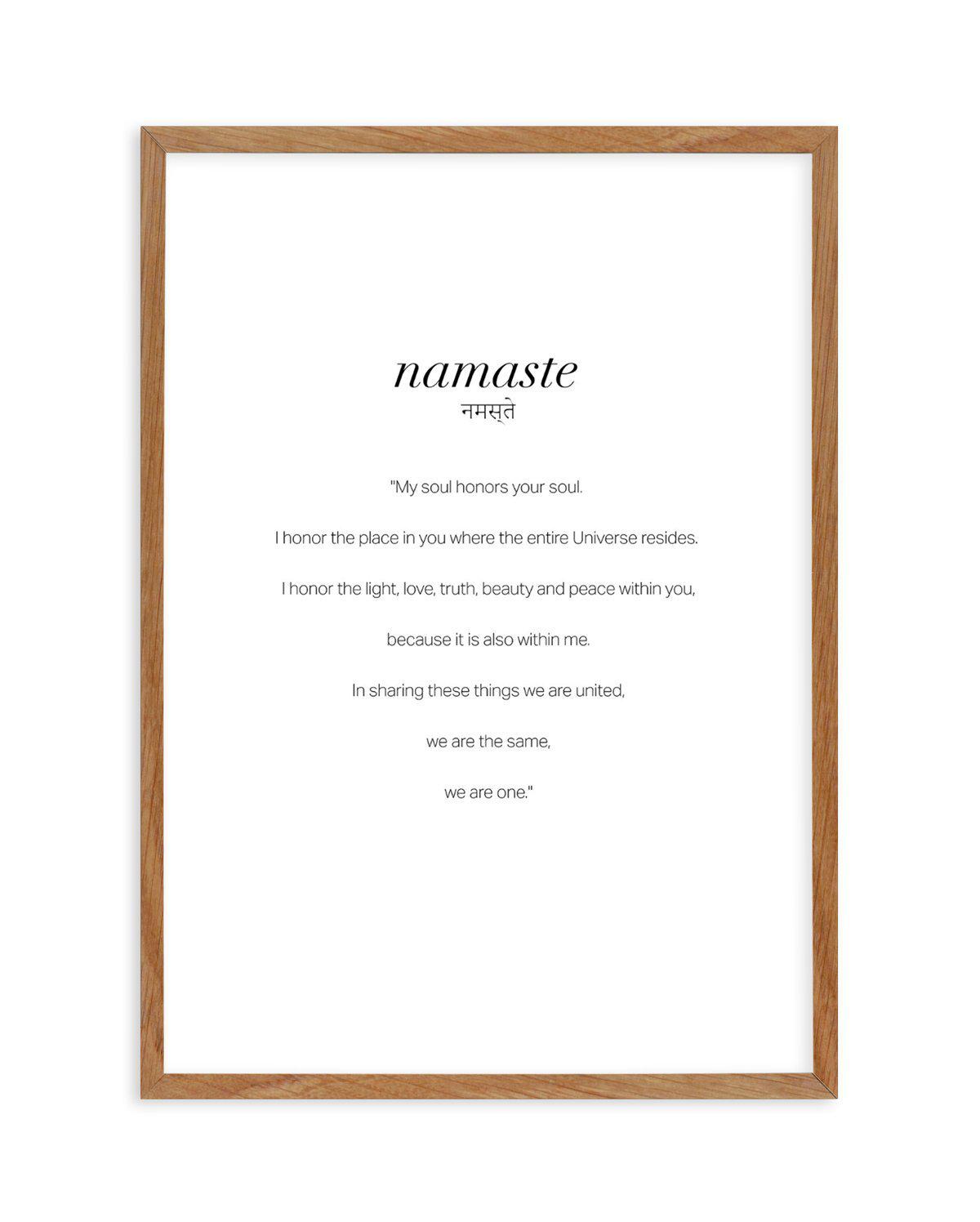 Namaste Art Print-PRINT-Olive et Oriel-Olive et Oriel-50x70 cm | 19.6" x 27.5"-Walnut-With White Border-Buy-Australian-Art-Prints-Online-with-Olive-et-Oriel-Your-Artwork-Specialists-Austrailia-Decorate-With-Coastal-Photo-Wall-Art-Prints-From-Our-Beach-House-Artwork-Collection-Fine-Poster-and-Framed-Artwork