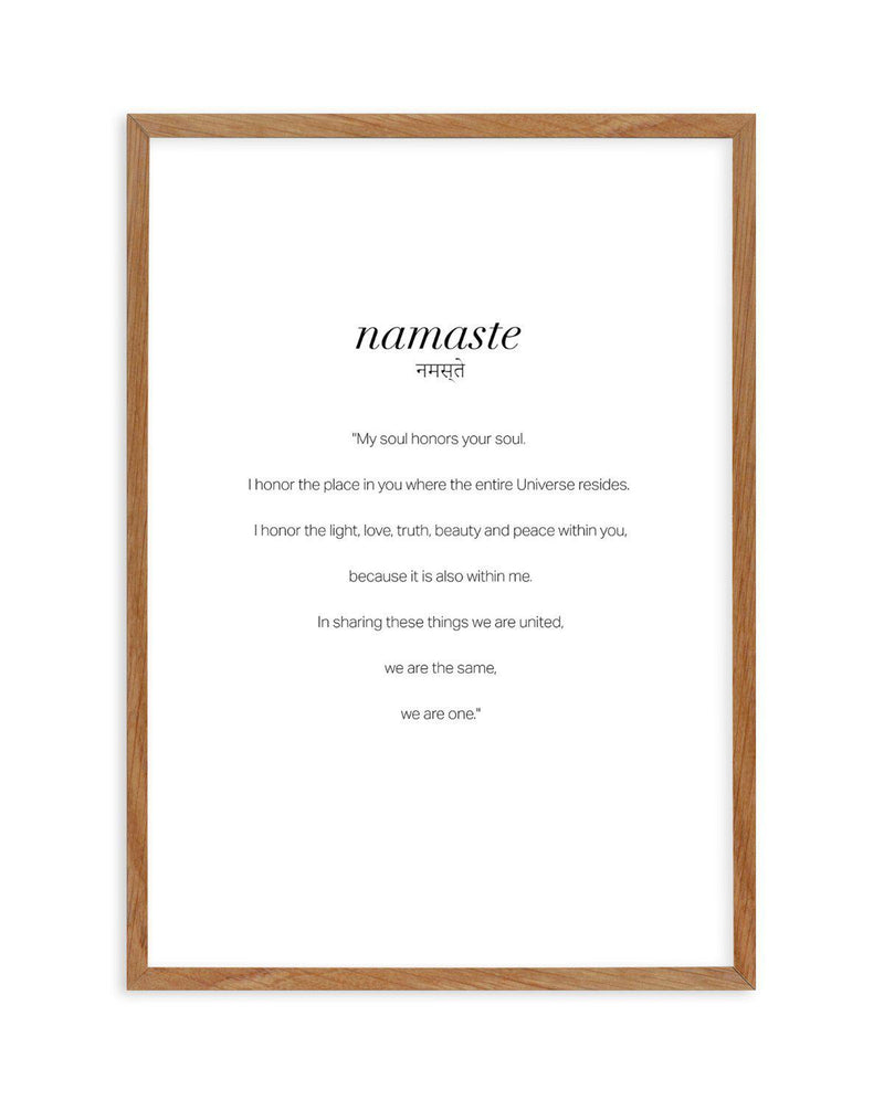 Namaste Art Print-PRINT-Olive et Oriel-Olive et Oriel-50x70 cm | 19.6" x 27.5"-Walnut-With White Border-Buy-Australian-Art-Prints-Online-with-Olive-et-Oriel-Your-Artwork-Specialists-Austrailia-Decorate-With-Coastal-Photo-Wall-Art-Prints-From-Our-Beach-House-Artwork-Collection-Fine-Poster-and-Framed-Artwork