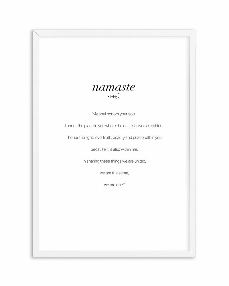 Namaste Art Print-PRINT-Olive et Oriel-Olive et Oriel-A4 | 8.3" x 11.7" | 21 x 29.7cm-White-With White Border-Buy-Australian-Art-Prints-Online-with-Olive-et-Oriel-Your-Artwork-Specialists-Austrailia-Decorate-With-Coastal-Photo-Wall-Art-Prints-From-Our-Beach-House-Artwork-Collection-Fine-Poster-and-Framed-Artwork