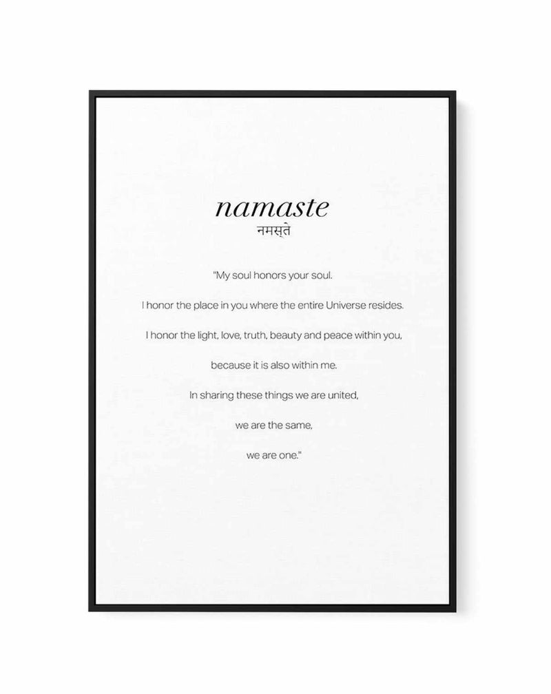 Namaste | Framed Canvas-CANVAS-You can shop wall art online with Olive et Oriel for everything from abstract art to fun kids wall art. Our beautiful modern art prints and canvas art are available from large canvas prints to wall art paintings and our proudly Australian artwork collection offers only the highest quality framed large wall art and canvas art Australia - You can buy fashion photography prints or Hampton print posters and paintings on canvas from Olive et Oriel and have them delivere