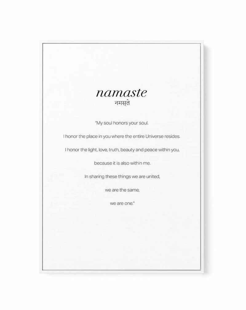 Namaste | Framed Canvas-CANVAS-You can shop wall art online with Olive et Oriel for everything from abstract art to fun kids wall art. Our beautiful modern art prints and canvas art are available from large canvas prints to wall art paintings and our proudly Australian artwork collection offers only the highest quality framed large wall art and canvas art Australia - You can buy fashion photography prints or Hampton print posters and paintings on canvas from Olive et Oriel and have them delivere