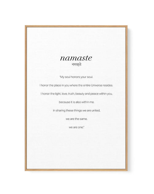 Namaste | Framed Canvas-CANVAS-You can shop wall art online with Olive et Oriel for everything from abstract art to fun kids wall art. Our beautiful modern art prints and canvas art are available from large canvas prints to wall art paintings and our proudly Australian artwork collection offers only the highest quality framed large wall art and canvas art Australia - You can buy fashion photography prints or Hampton print posters and paintings on canvas from Olive et Oriel and have them delivere