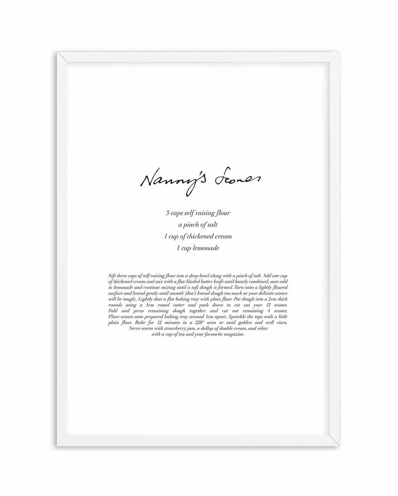 Nannys Scones Art Print-PRINT-Olive et Oriel-Olive et Oriel-A3 | 11.7" x 16.5" | 29.7 x 42 cm-White-With White Border-Buy-Australian-Art-Prints-Online-with-Olive-et-Oriel-Your-Artwork-Specialists-Austrailia-Decorate-With-Coastal-Photo-Wall-Art-Prints-From-Our-Beach-House-Artwork-Collection-Fine-Poster-and-Framed-Artwork