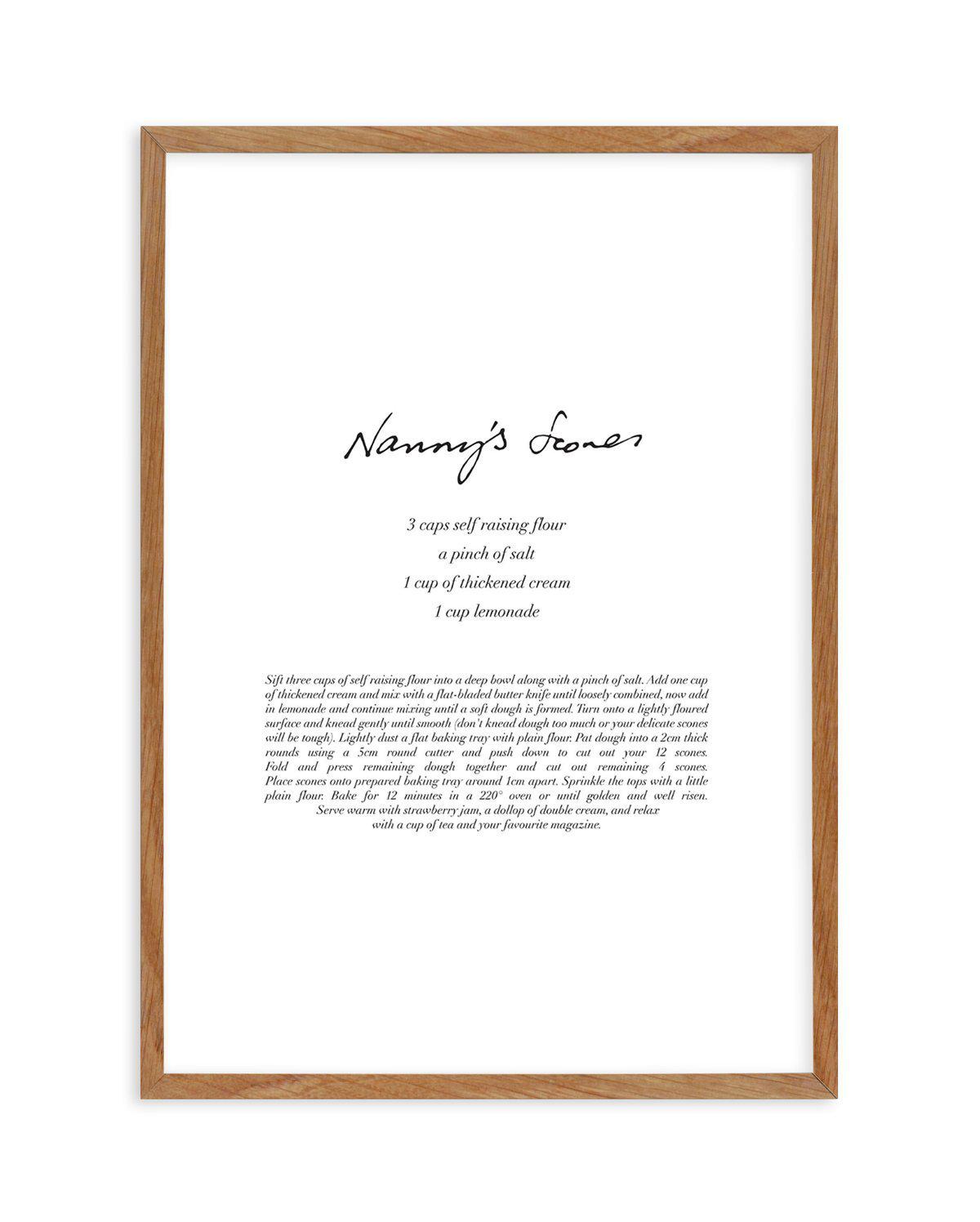 Nannys Scones Art Print-PRINT-Olive et Oriel-Olive et Oriel-50x70 cm | 19.6" x 27.5"-Walnut-With White Border-Buy-Australian-Art-Prints-Online-with-Olive-et-Oriel-Your-Artwork-Specialists-Austrailia-Decorate-With-Coastal-Photo-Wall-Art-Prints-From-Our-Beach-House-Artwork-Collection-Fine-Poster-and-Framed-Artwork