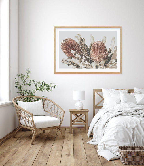 Native Banksia | LS Art Print-PRINT-Olive et Oriel-Olive et Oriel-Buy-Australian-Art-Prints-Online-with-Olive-et-Oriel-Your-Artwork-Specialists-Austrailia-Decorate-With-Coastal-Photo-Wall-Art-Prints-From-Our-Beach-House-Artwork-Collection-Fine-Poster-and-Framed-Artwork