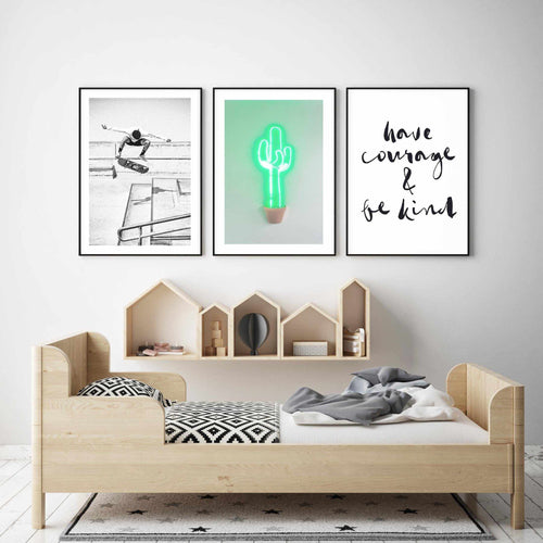 Neon Cactus | Green Art Print-PRINT-Olive et Oriel-Olive et Oriel-Buy-Australian-Art-Prints-Online-with-Olive-et-Oriel-Your-Artwork-Specialists-Austrailia-Decorate-With-Coastal-Photo-Wall-Art-Prints-From-Our-Beach-House-Artwork-Collection-Fine-Poster-and-Framed-Artwork