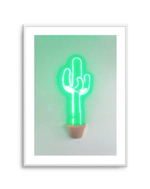 Neon Cactus | Green Art Print-PRINT-Olive et Oriel-Olive et Oriel-A4 | 8.3" x 11.7" | 21 x 29.7cm-Unframed Art Print-With White Border-Buy-Australian-Art-Prints-Online-with-Olive-et-Oriel-Your-Artwork-Specialists-Austrailia-Decorate-With-Coastal-Photo-Wall-Art-Prints-From-Our-Beach-House-Artwork-Collection-Fine-Poster-and-Framed-Artwork