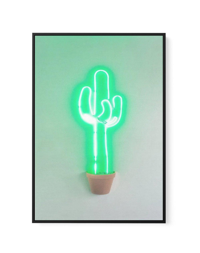 Neon Cactus | Green | Framed Canvas-CANVAS-You can shop wall art online with Olive et Oriel for everything from abstract art to fun kids wall art. Our beautiful modern art prints and canvas art are available from large canvas prints to wall art paintings and our proudly Australian artwork collection offers only the highest quality framed large wall art and canvas art Australia - You can buy fashion photography prints or Hampton print posters and paintings on canvas from Olive et Oriel and have t