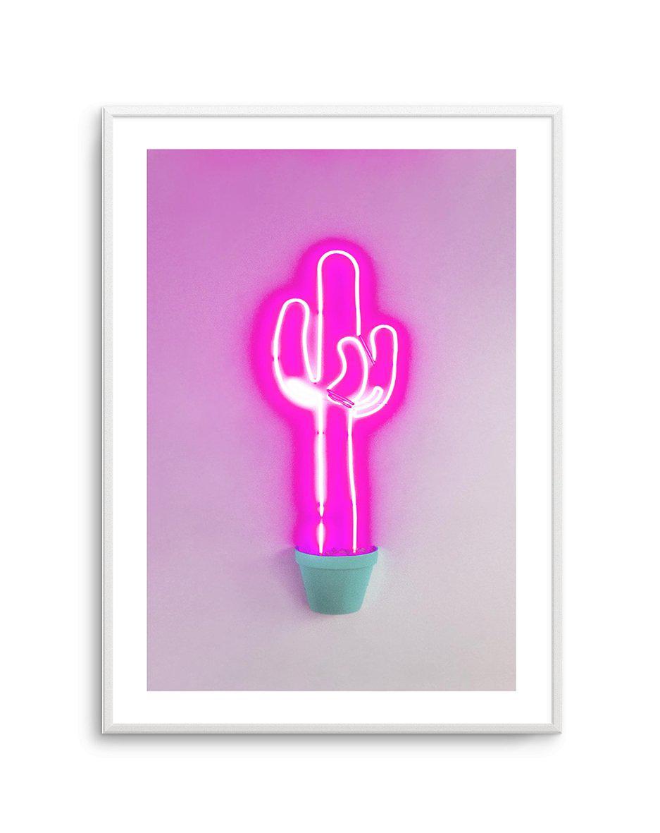 Neon Cactus | Pink Art Print-PRINT-Olive et Oriel-Olive et Oriel-A4 | 8.3" x 11.7" | 21 x 29.7cm-Unframed Art Print-With White Border-Buy-Australian-Art-Prints-Online-with-Olive-et-Oriel-Your-Artwork-Specialists-Austrailia-Decorate-With-Coastal-Photo-Wall-Art-Prints-From-Our-Beach-House-Artwork-Collection-Fine-Poster-and-Framed-Artwork