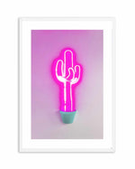 Neon Cactus | Pink Art Print-PRINT-Olive et Oriel-Olive et Oriel-A4 | 8.3" x 11.7" | 21 x 29.7cm-White-With White Border-Buy-Australian-Art-Prints-Online-with-Olive-et-Oriel-Your-Artwork-Specialists-Austrailia-Decorate-With-Coastal-Photo-Wall-Art-Prints-From-Our-Beach-House-Artwork-Collection-Fine-Poster-and-Framed-Artwork