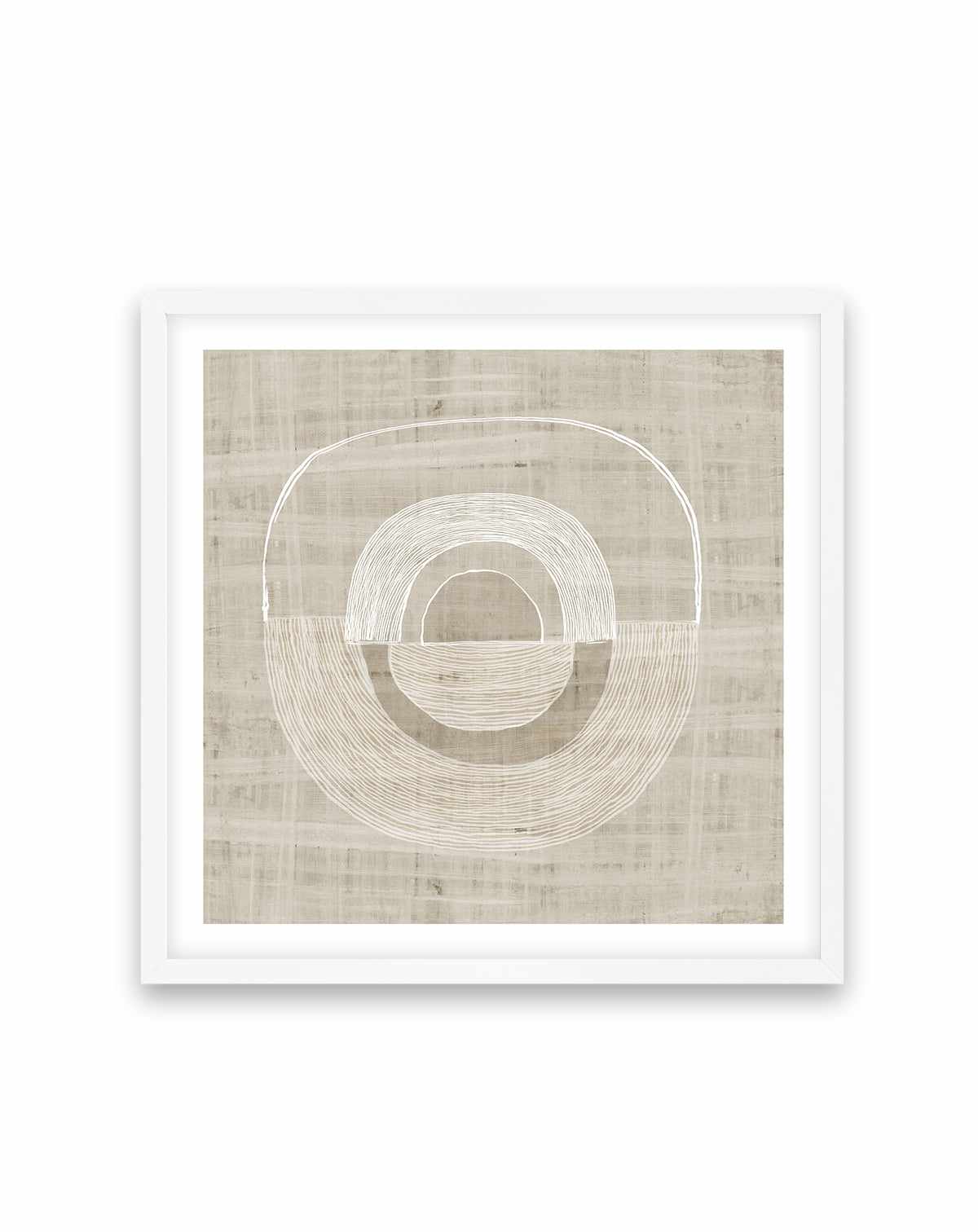 Neutral Lines I Square Art Print