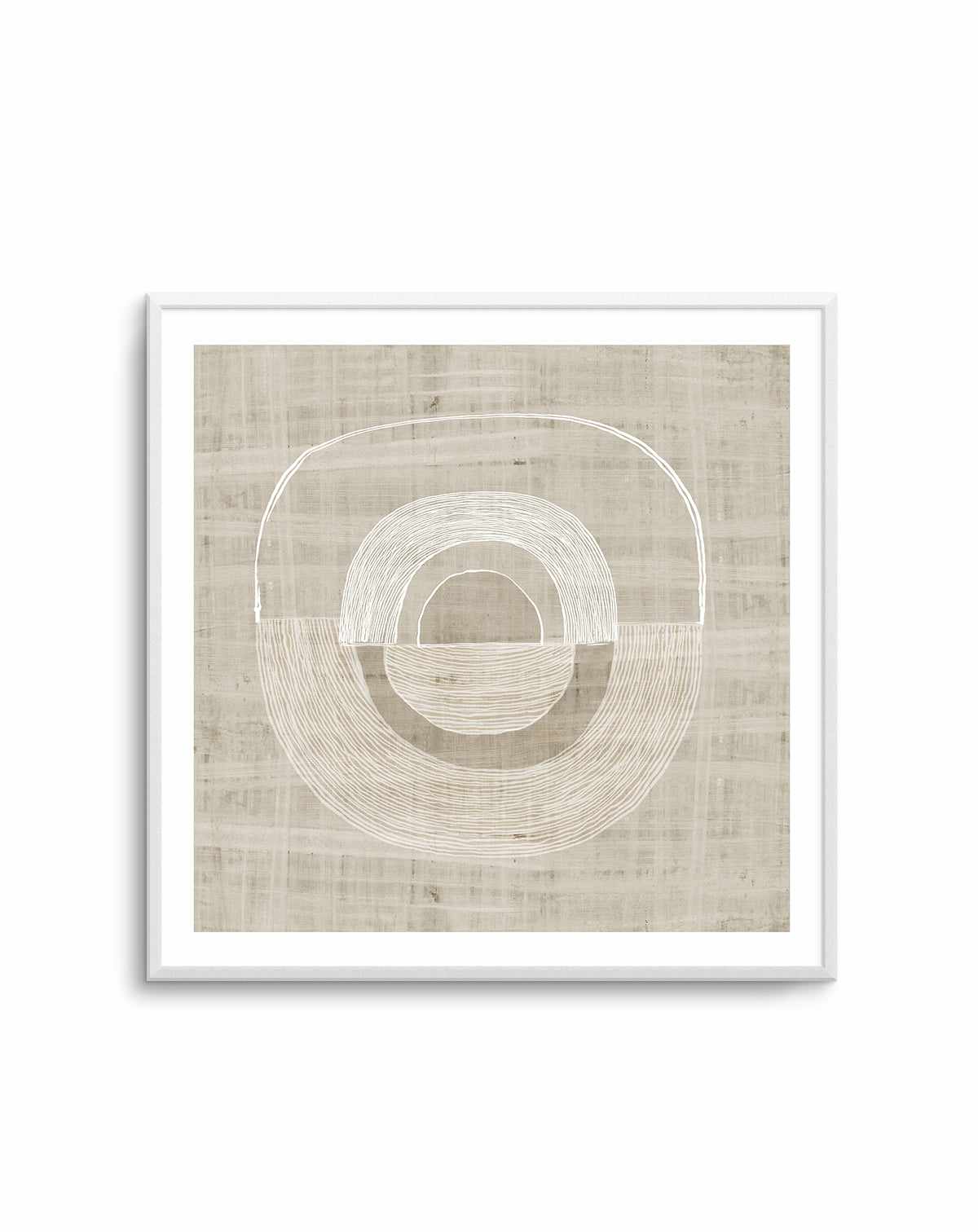 Neutral Lines I Square Art Print