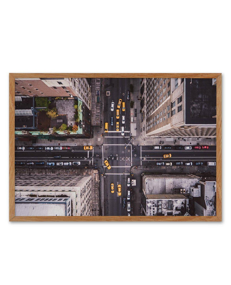 New York City | Aerial Art Print-PRINT-Olive et Oriel-Olive et Oriel-50x70 cm | 19.6" x 27.5"-Walnut-With White Border-Buy-Australian-Art-Prints-Online-with-Olive-et-Oriel-Your-Artwork-Specialists-Austrailia-Decorate-With-Coastal-Photo-Wall-Art-Prints-From-Our-Beach-House-Artwork-Collection-Fine-Poster-and-Framed-Artwork