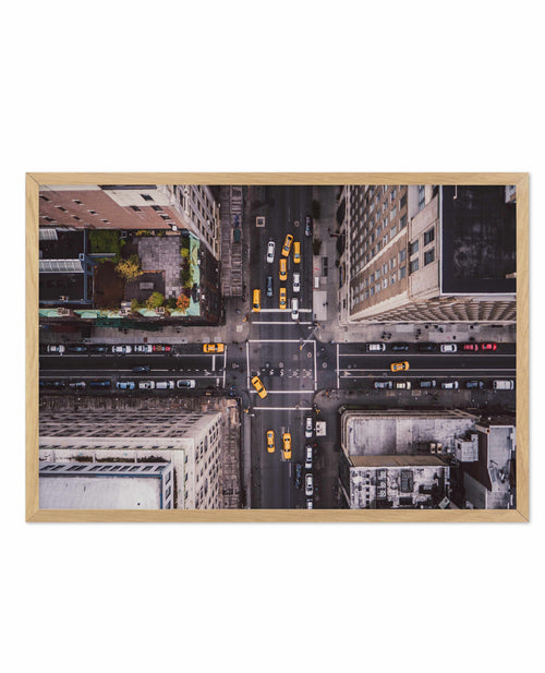 New York City | Aerial Art Print-PRINT-Olive et Oriel-Olive et Oriel-A5 | 5.8" x 8.3" | 14.8 x 21cm-Oak-With White Border-Buy-Australian-Art-Prints-Online-with-Olive-et-Oriel-Your-Artwork-Specialists-Austrailia-Decorate-With-Coastal-Photo-Wall-Art-Prints-From-Our-Beach-House-Artwork-Collection-Fine-Poster-and-Framed-Artwork