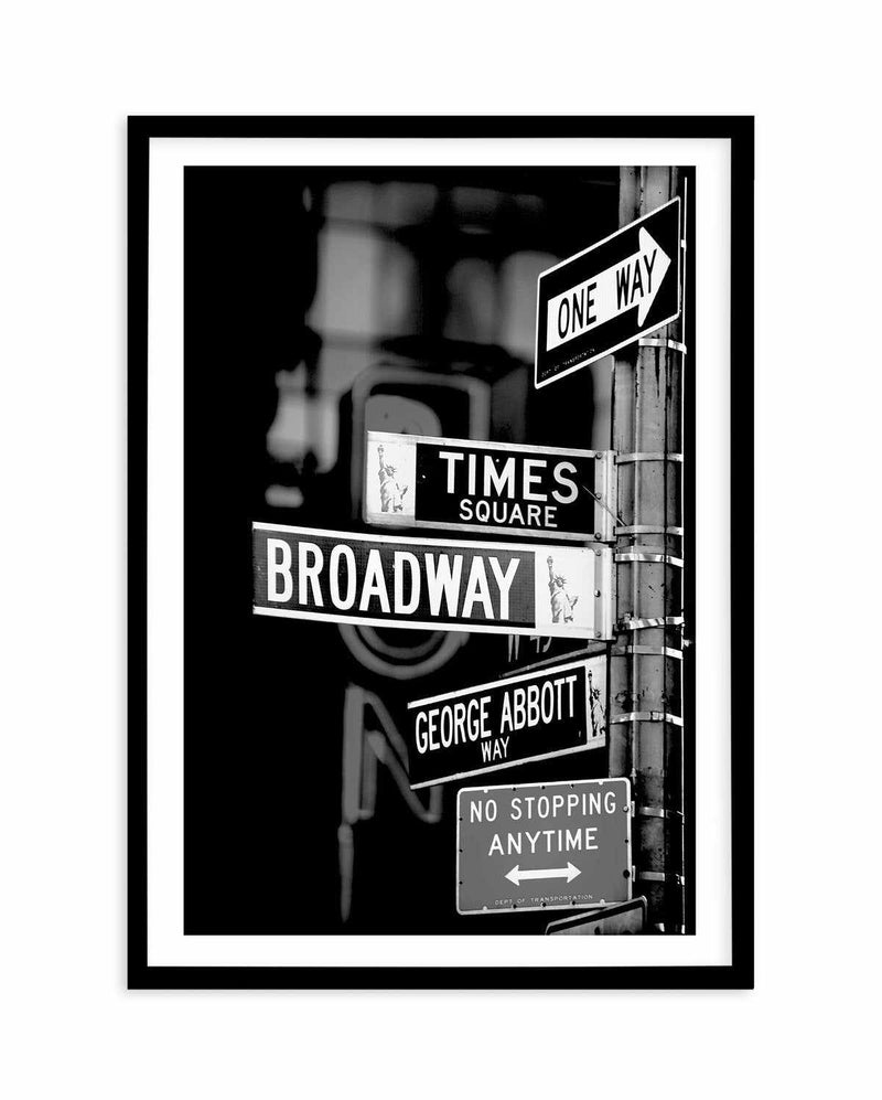 New York City Streets Art Print-PRINT-Olive et Oriel-Olive et Oriel-A5 | 5.8" x 8.3" | 14.8 x 21cm-Black-With White Border-Buy-Australian-Art-Prints-Online-with-Olive-et-Oriel-Your-Artwork-Specialists-Austrailia-Decorate-With-Coastal-Photo-Wall-Art-Prints-From-Our-Beach-House-Artwork-Collection-Fine-Poster-and-Framed-Artwork