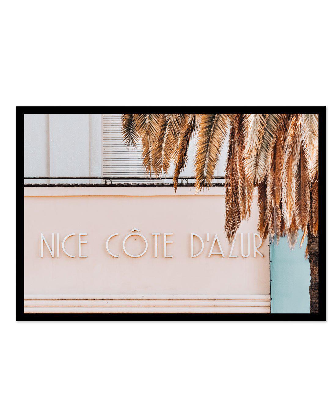 Nice Cote D'azur Art Print-PRINT-Olive et Oriel-Olive et Oriel-A4 | 8.3" x 11.7" | 21 x 29.7cm-Black-With White Border-Buy-Australian-Art-Prints-Online-with-Olive-et-Oriel-Your-Artwork-Specialists-Austrailia-Decorate-With-Coastal-Photo-Wall-Art-Prints-From-Our-Beach-House-Artwork-Collection-Fine-Poster-and-Framed-Artwork