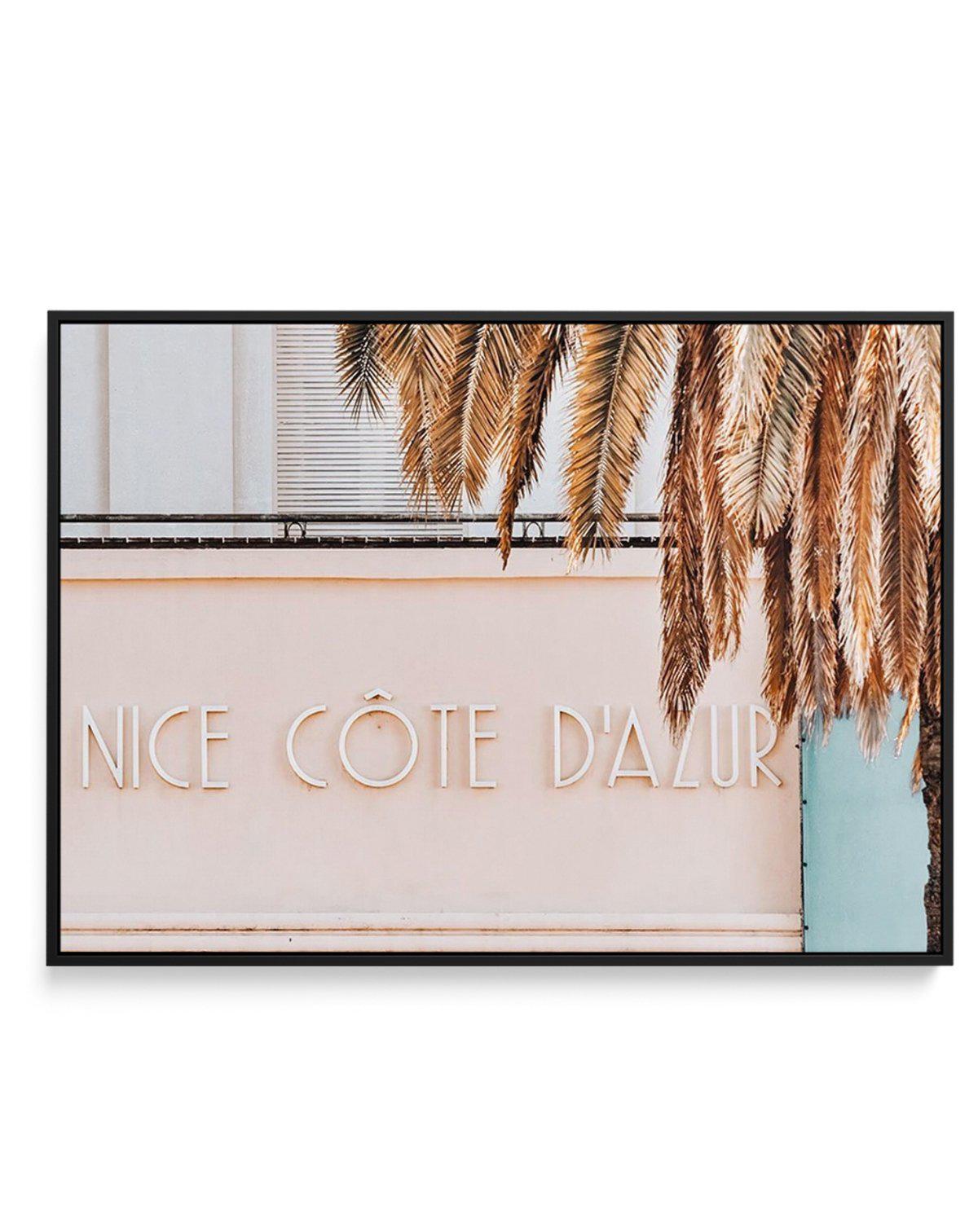 Nice Cote D'azur | Framed Canvas-CANVAS-You can shop wall art online with Olive et Oriel for everything from abstract art to fun kids wall art. Our beautiful modern art prints and canvas art are available from large canvas prints to wall art paintings and our proudly Australian artwork collection offers only the highest quality framed large wall art and canvas art Australia - You can buy fashion photography prints or Hampton print posters and paintings on canvas from Olive et Oriel and have them