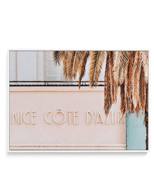 Nice Cote D'azur | Framed Canvas-CANVAS-You can shop wall art online with Olive et Oriel for everything from abstract art to fun kids wall art. Our beautiful modern art prints and canvas art are available from large canvas prints to wall art paintings and our proudly Australian artwork collection offers only the highest quality framed large wall art and canvas art Australia - You can buy fashion photography prints or Hampton print posters and paintings on canvas from Olive et Oriel and have them