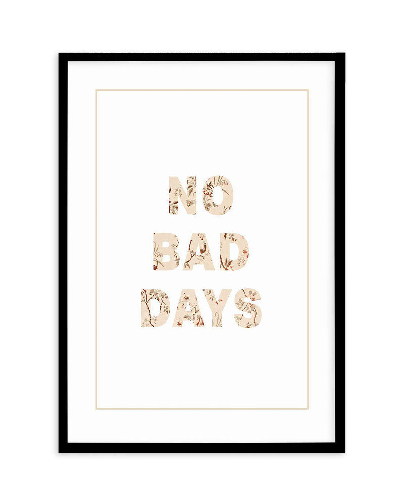 No Bad Days | Nude Art Print-PRINT-Olive et Oriel-Olive et Oriel-A5 | 5.8" x 8.3" | 14.8 x 21cm-Black-With White Border-Buy-Australian-Art-Prints-Online-with-Olive-et-Oriel-Your-Artwork-Specialists-Austrailia-Decorate-With-Coastal-Photo-Wall-Art-Prints-From-Our-Beach-House-Artwork-Collection-Fine-Poster-and-Framed-Artwork