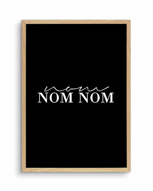 Nom Nom Nom Art Print-PRINT-Olive et Oriel-Olive et Oriel-A5 | 5.8" x 8.3" | 14.8 x 21cm-Oak-With White Border-Buy-Australian-Art-Prints-Online-with-Olive-et-Oriel-Your-Artwork-Specialists-Austrailia-Decorate-With-Coastal-Photo-Wall-Art-Prints-From-Our-Beach-House-Artwork-Collection-Fine-Poster-and-Framed-Artwork