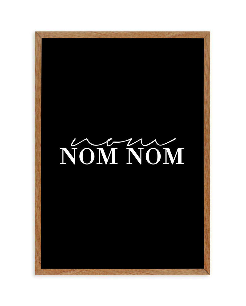 Nom Nom Nom Art Print-PRINT-Olive et Oriel-Olive et Oriel-50x70 cm | 19.6" x 27.5"-Walnut-With White Border-Buy-Australian-Art-Prints-Online-with-Olive-et-Oriel-Your-Artwork-Specialists-Austrailia-Decorate-With-Coastal-Photo-Wall-Art-Prints-From-Our-Beach-House-Artwork-Collection-Fine-Poster-and-Framed-Artwork
