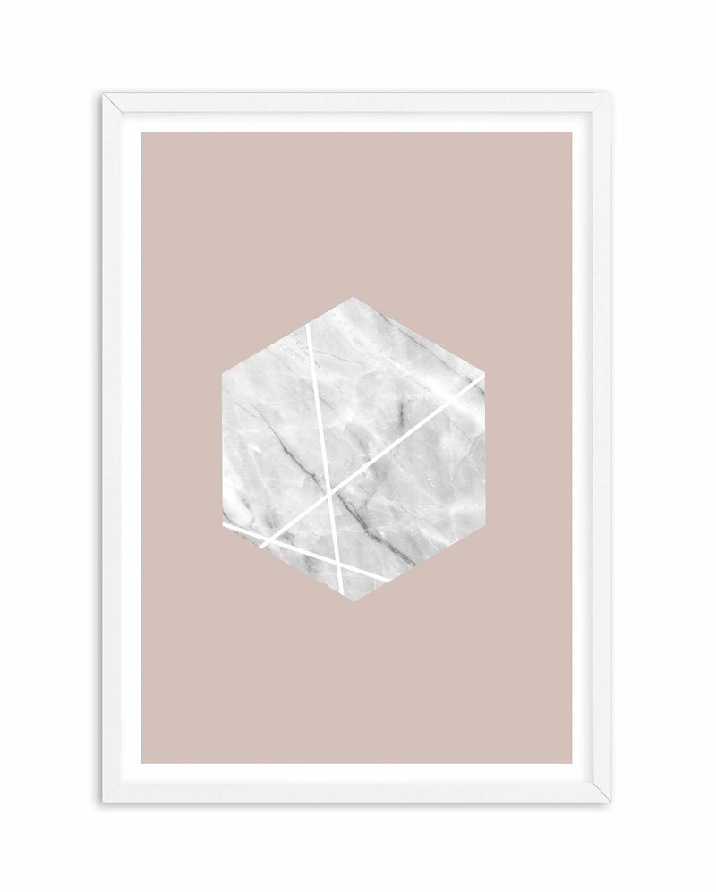 Nude Marble Hex Art Print-PRINT-Olive et Oriel-Olive et Oriel-A5 | 5.8" x 8.3" | 14.8 x 21cm-White-With White Border-Buy-Australian-Art-Prints-Online-with-Olive-et-Oriel-Your-Artwork-Specialists-Austrailia-Decorate-With-Coastal-Photo-Wall-Art-Prints-From-Our-Beach-House-Artwork-Collection-Fine-Poster-and-Framed-Artwork