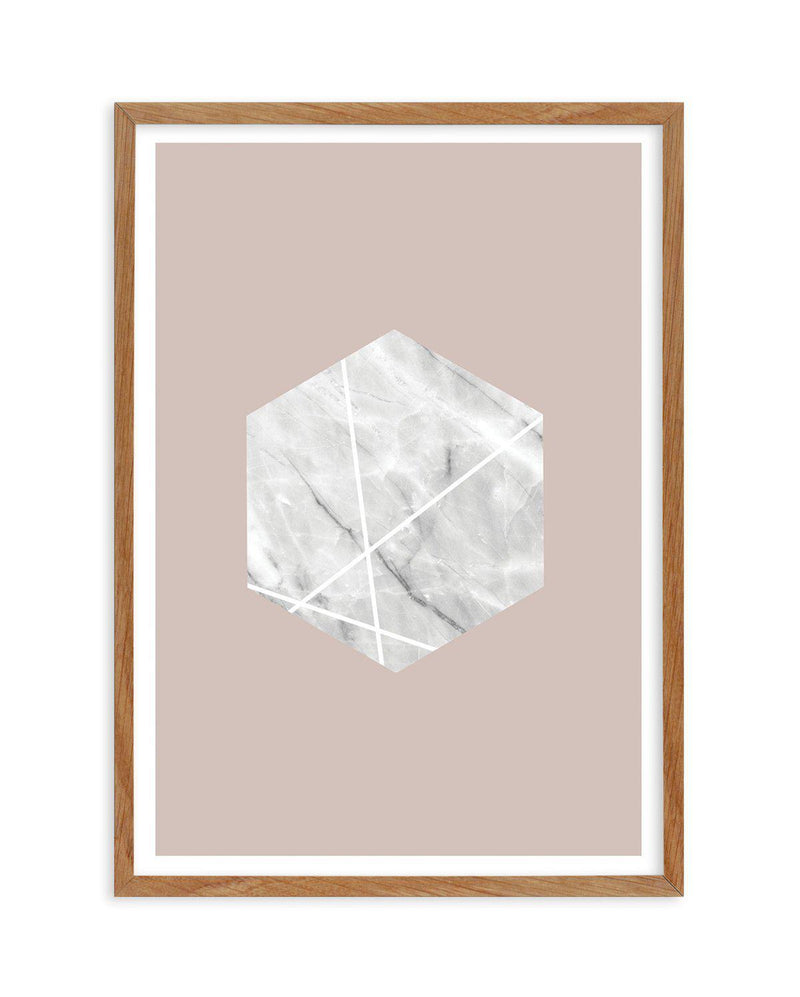 Nude Marble Hex Art Print-PRINT-Olive et Oriel-Olive et Oriel-50x70 cm | 19.6" x 27.5"-Walnut-With White Border-Buy-Australian-Art-Prints-Online-with-Olive-et-Oriel-Your-Artwork-Specialists-Austrailia-Decorate-With-Coastal-Photo-Wall-Art-Prints-From-Our-Beach-House-Artwork-Collection-Fine-Poster-and-Framed-Artwork