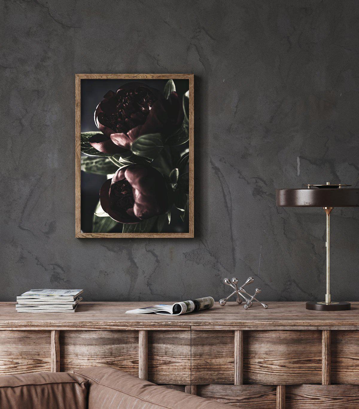 Nuit des Fleurs | Dark Peonies Art Print-PRINT-Olive et Oriel-Olive et Oriel-Buy-Australian-Art-Prints-Online-with-Olive-et-Oriel-Your-Artwork-Specialists-Austrailia-Decorate-With-Coastal-Photo-Wall-Art-Prints-From-Our-Beach-House-Artwork-Collection-Fine-Poster-and-Framed-Artwork