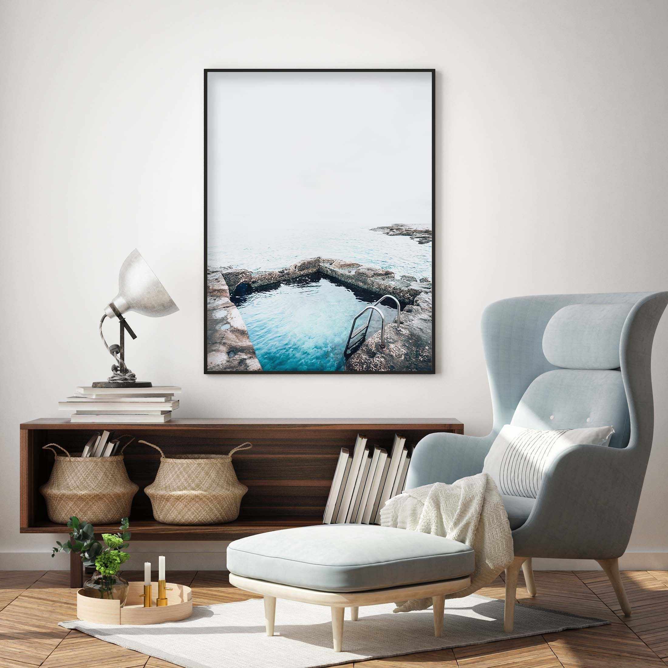 SHOP Ocean Bath | Seaside Pool Photographic Framed Art Print – Olive et ...