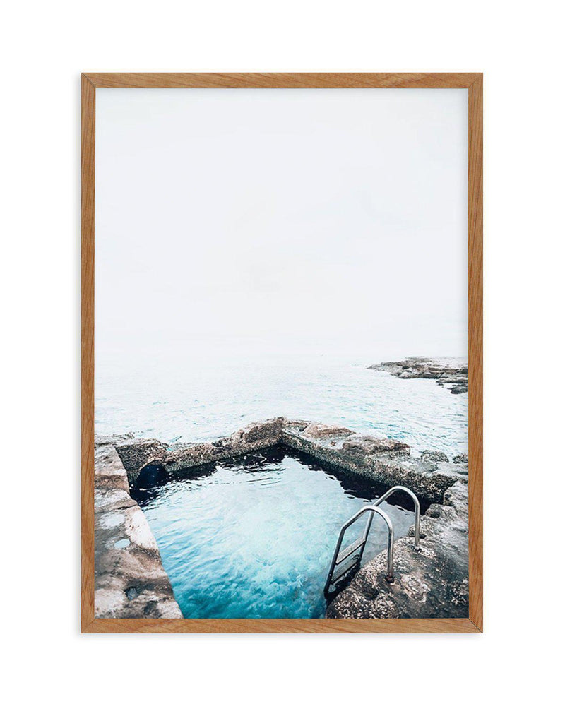 Ocean Bath I Art Print-PRINT-Olive et Oriel-Olive et Oriel-50x70 cm | 19.6" x 27.5"-Walnut-With White Border-Buy-Australian-Art-Prints-Online-with-Olive-et-Oriel-Your-Artwork-Specialists-Austrailia-Decorate-With-Coastal-Photo-Wall-Art-Prints-From-Our-Beach-House-Artwork-Collection-Fine-Poster-and-Framed-Artwork