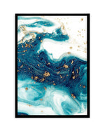 Ocean Marble II Art Print-PRINT-Olive et Oriel-Olive et Oriel-A4 | 8.3" x 11.7" | 21 x 29.7cm-Black-With White Border-Buy-Australian-Art-Prints-Online-with-Olive-et-Oriel-Your-Artwork-Specialists-Austrailia-Decorate-With-Coastal-Photo-Wall-Art-Prints-From-Our-Beach-House-Artwork-Collection-Fine-Poster-and-Framed-Artwork