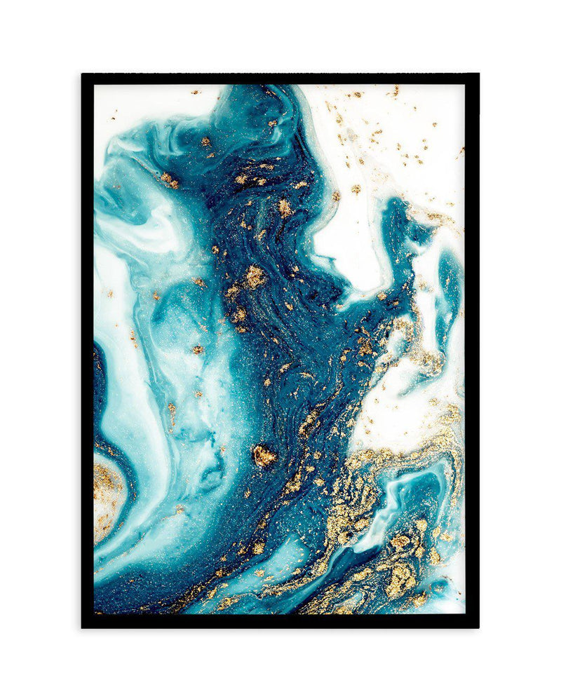Ocean Marble III Art Print-PRINT-Olive et Oriel-Olive et Oriel-A5 | 5.8" x 8.3" | 14.8 x 21cm-Black-With White Border-Buy-Australian-Art-Prints-Online-with-Olive-et-Oriel-Your-Artwork-Specialists-Austrailia-Decorate-With-Coastal-Photo-Wall-Art-Prints-From-Our-Beach-House-Artwork-Collection-Fine-Poster-and-Framed-Artwork