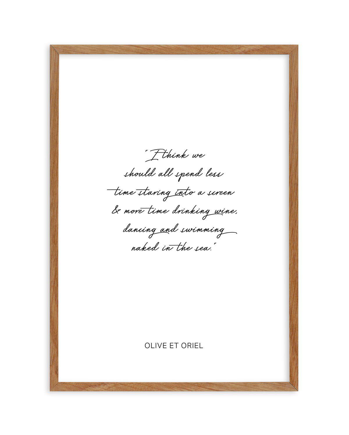 Olive et Oriel Quote Art Print-PRINT-Olive et Oriel-Olive et Oriel-50x70 cm | 19.6" x 27.5"-Walnut-With White Border-Buy-Australian-Art-Prints-Online-with-Olive-et-Oriel-Your-Artwork-Specialists-Austrailia-Decorate-With-Coastal-Photo-Wall-Art-Prints-From-Our-Beach-House-Artwork-Collection-Fine-Poster-and-Framed-Artwork