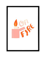 On Fire Art Print-PRINT-Olive et Oriel-Olive et Oriel-A5 | 5.8" x 8.3" | 14.8 x 21cm-Black-With White Border-Buy-Australian-Art-Prints-Online-with-Olive-et-Oriel-Your-Artwork-Specialists-Austrailia-Decorate-With-Coastal-Photo-Wall-Art-Prints-From-Our-Beach-House-Artwork-Collection-Fine-Poster-and-Framed-Artwork