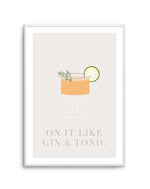 On It Like Gin & Tonic | Beige Art Print-PRINT-Olive et Oriel-Olive et Oriel-A5 | 5.8" x 8.3" | 14.8 x 21cm-Unframed Art Print-With White Border-Buy-Australian-Art-Prints-Online-with-Olive-et-Oriel-Your-Artwork-Specialists-Austrailia-Decorate-With-Coastal-Photo-Wall-Art-Prints-From-Our-Beach-House-Artwork-Collection-Fine-Poster-and-Framed-Artwork