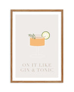 On It Like Gin & Tonic | Beige Art Print-PRINT-Olive et Oriel-Olive et Oriel-Buy-Australian-Art-Prints-Online-with-Olive-et-Oriel-Your-Artwork-Specialists-Austrailia-Decorate-With-Coastal-Photo-Wall-Art-Prints-From-Our-Beach-House-Artwork-Collection-Fine-Poster-and-Framed-Artwork