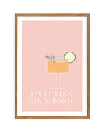 On It Like Gin & Tonic | Pink Art Print-PRINT-Olive et Oriel-Olive et Oriel-Buy-Australian-Art-Prints-Online-with-Olive-et-Oriel-Your-Artwork-Specialists-Austrailia-Decorate-With-Coastal-Photo-Wall-Art-Prints-From-Our-Beach-House-Artwork-Collection-Fine-Poster-and-Framed-Artwork