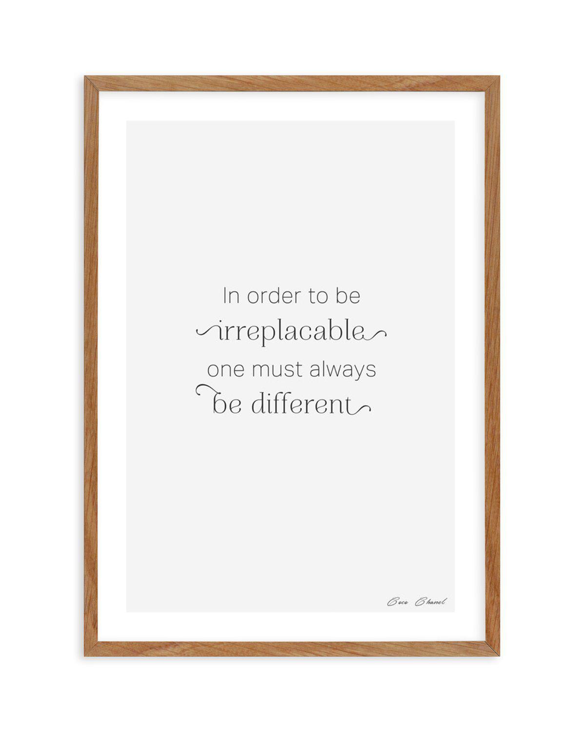 One Must Always Be Different Art Print-PRINT-Olive et Oriel-Olive et Oriel-50x70 cm | 19.6" x 27.5"-Walnut-With White Border-Buy-Australian-Art-Prints-Online-with-Olive-et-Oriel-Your-Artwork-Specialists-Austrailia-Decorate-With-Coastal-Photo-Wall-Art-Prints-From-Our-Beach-House-Artwork-Collection-Fine-Poster-and-Framed-Artwork