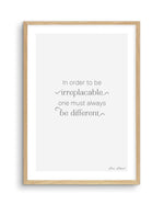 One Must Always Be Different Art Print-PRINT-Olive et Oriel-Olive et Oriel-A5 | 5.8" x 8.3" | 14.8 x 21cm-Oak-With White Border-Buy-Australian-Art-Prints-Online-with-Olive-et-Oriel-Your-Artwork-Specialists-Austrailia-Decorate-With-Coastal-Photo-Wall-Art-Prints-From-Our-Beach-House-Artwork-Collection-Fine-Poster-and-Framed-Artwork