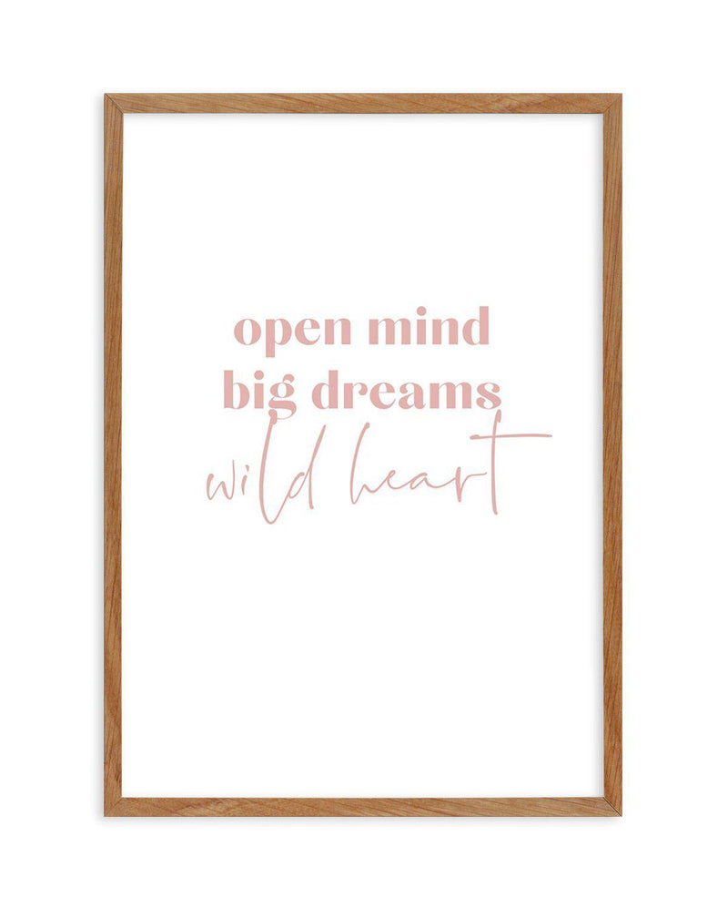 Open Mind, Big Dreams Art Print-PRINT-Olive et Oriel-Olive et Oriel-50x70 cm | 19.6" x 27.5"-Walnut-With White Border-Buy-Australian-Art-Prints-Online-with-Olive-et-Oriel-Your-Artwork-Specialists-Austrailia-Decorate-With-Coastal-Photo-Wall-Art-Prints-From-Our-Beach-House-Artwork-Collection-Fine-Poster-and-Framed-Artwork