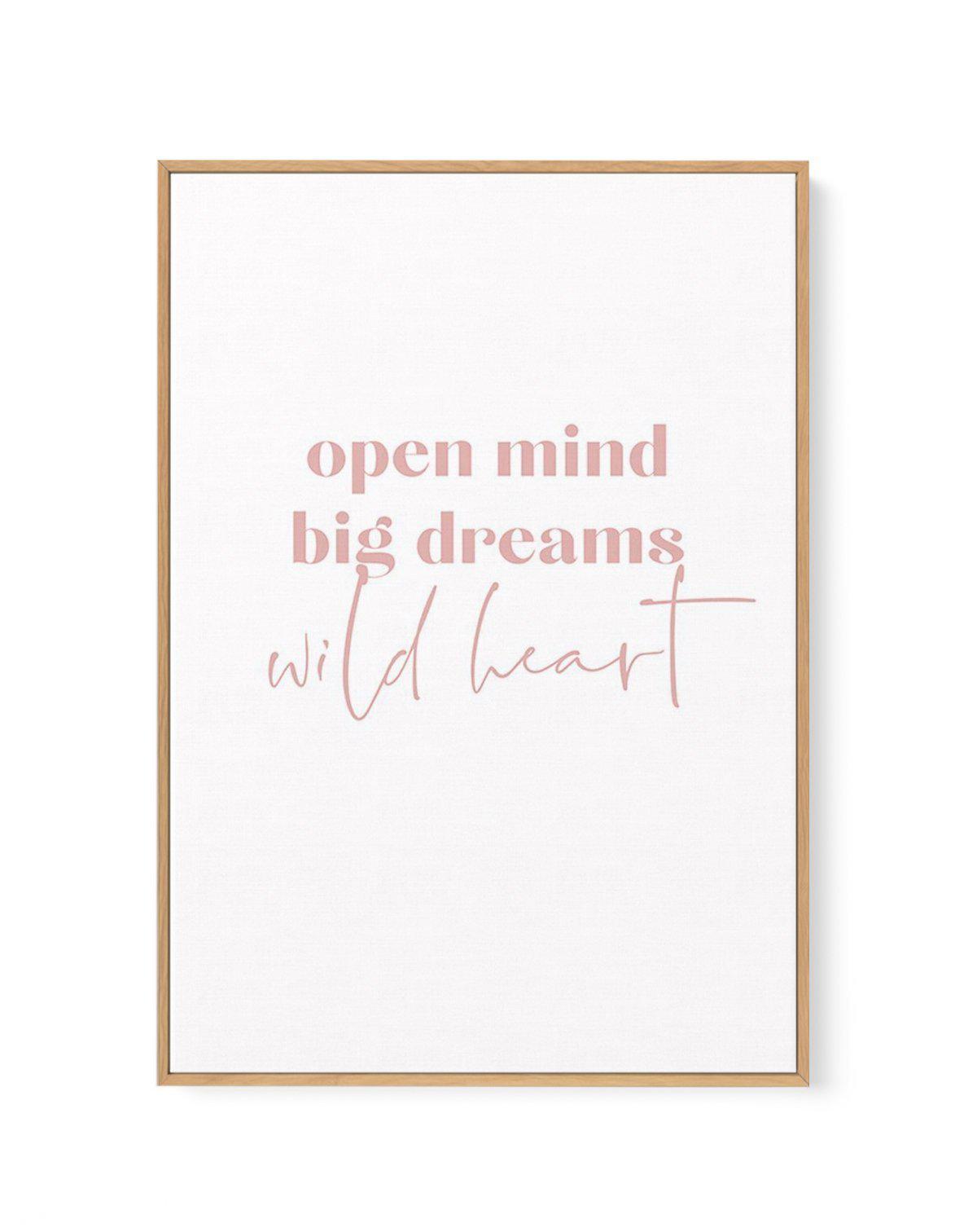 Open Mind, Big Dreams | Framed Canvas-CANVAS-You can shop wall art online with Olive et Oriel for everything from abstract art to fun kids wall art. Our beautiful modern art prints and canvas art are available from large canvas prints to wall art paintings and our proudly Australian artwork collection offers only the highest quality framed large wall art and canvas art Australia - You can buy fashion photography prints or Hampton print posters and paintings on canvas from Olive et Oriel and have